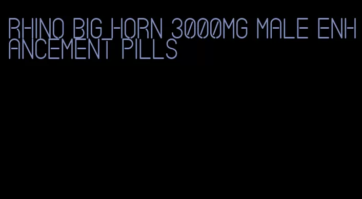 rhino big horn 3000mg male enhancement pills